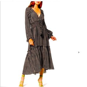 Figue Alessia Tiered Polka-Dot Dress NWT